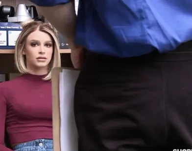 Security Guard Fucks Caught Shoplifter Hard!