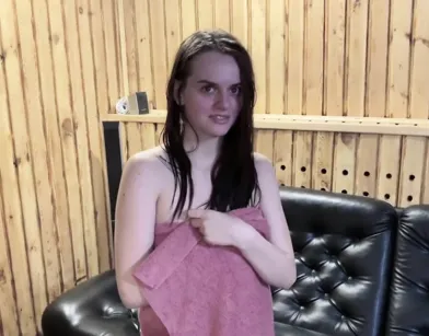 Moscow Guy Rents Sauna with Cute Russian Girl!