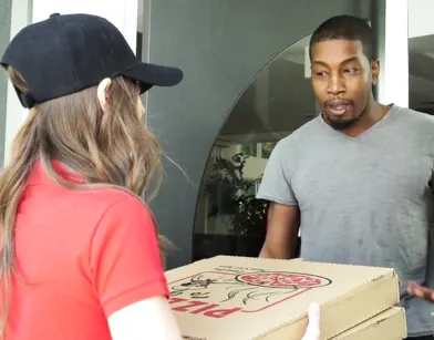 Friends Gangbang Young Hot Pizza Delivery Slut!