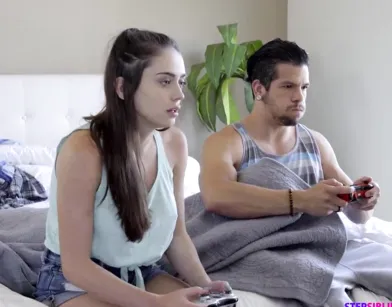 Gamer Has to Satisfy Stepsister and Her Horny Friend!