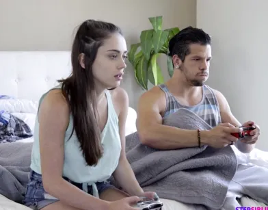 Kinky Friend Makes Girl Try Stepbrother's Thick Cock!
