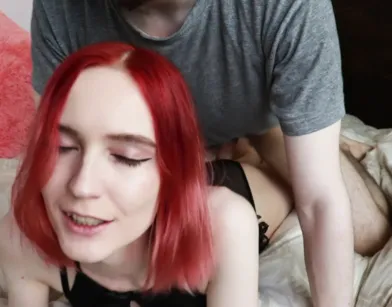 Redhead Loves Doggy Style Creampie & Facial!