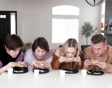 Stepbrother & Stepsister Bring Friends Home for Wild Group Sex!