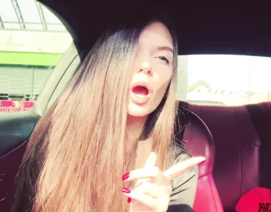 Tinder Slut Gives Car Blowjob and Swallows Cum on Her Tongue!