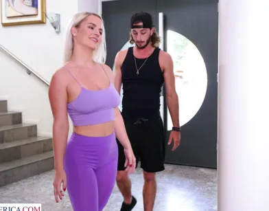 Big-Ass Blonde Does Yoga Then Craves Hard Sex!
