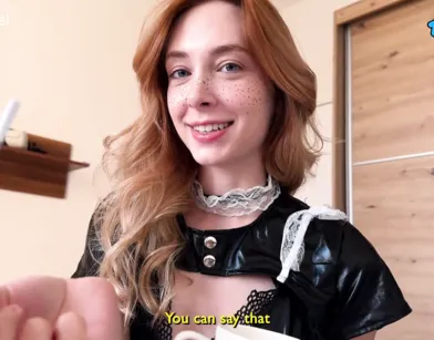 Young Maid Wants Creampie Sex as Her Special Bonus!